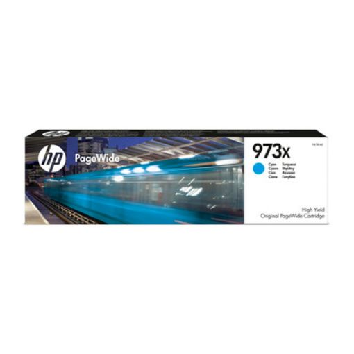 Obrázek HP 973X High Yield Cyan Original PageWide Cartridge (7,000 pages)