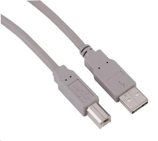 Obrázek Hama USB kábel typ A-B, 3 m, šedý, nebalený