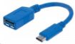 Obrázek MANHATTAN Kabel USB 2.0 A - USB 3.1 C (F/M), modrý