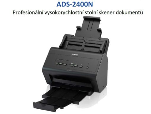 Obrázek BROTHER skener ADS-2400N DUALSKEN (až 30 str/min, 600 x 600 dpi, 256MB) 1000 LAN duplex