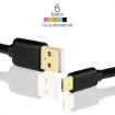 Obrázek AXAGON - BUMM-AM05QB, HQ Kabel Micro USB <-> USB A, datový a nabíjecí 2A, černý, 0.5 m