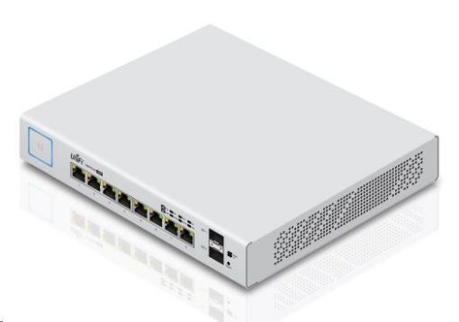 Obrázek UBNT UniFi Switch US-8-150W [8xGigabit, 150W PoE+ 802.3at/af, pasivní PoE 24V, 2xSFP slot, non-blocking 10Gbps]