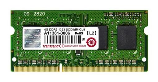 Obrázek SODIMM DDR3 4GB 1333MHz TRANSCEND 1Rx8 CL9