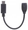 Obrázek MANHATTAN Kabel USB 2.0 C, C Male / Micro-B Female, 15cm, černý