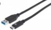 Obrázek MANHATTAN Kabel USB 3.0 A - USB 3.1 C, (M/M), 1m, černý