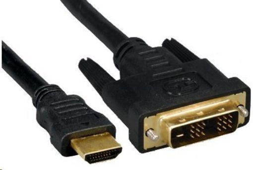 Obrázek PREMIUMCORD Kabel HDMI - DVI 1m (M/M, zlacené kontakty, stíněný)