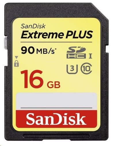 Obrázek SanDisk SDHC karta 16GB Extreme Plus (90MB/s Class 10, UHS-I)