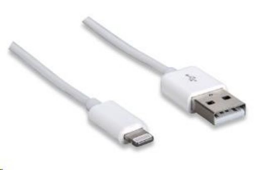Obrázek MANHATTAN iLynk Lightning Cable 3 m pro iPad/iPhone/iPod bílý