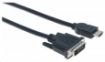 Obrázek MANHATTAN HDMI Male to DVI-D 24+1 Male, Dual Link, Black, 5m