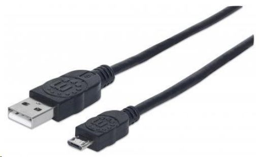 Obrázek MANHATTAN Hi-Speed USB Device Cable, Type-A Male / Micro-B Male, 3m, black