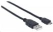 Obrázek MANHATTAN Hi-Speed USB Device Cable, Type-A Male / Micro-B Male, 3m, black