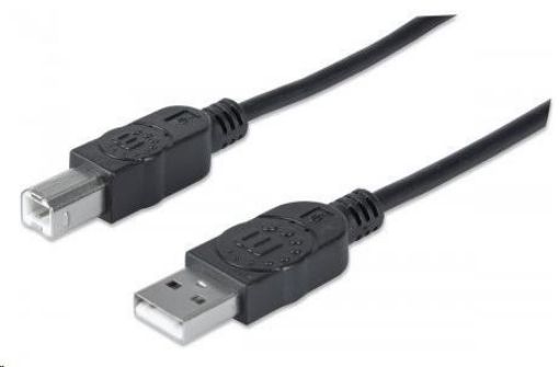 Obrázek MANHATTAN Hi-Speed USB Device Cable, Type-A Male / Type-B Male, 1m (3 ft.), Black