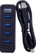 Obrázek CRONO USB 3.0 HUB, 4 porty, černý