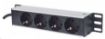 Obrázek Intellinet 10" 1U Rackmount 4-Way Power Strip - German Type, rozvodný panel, 4x DE zásuvka, 1.8m kabel