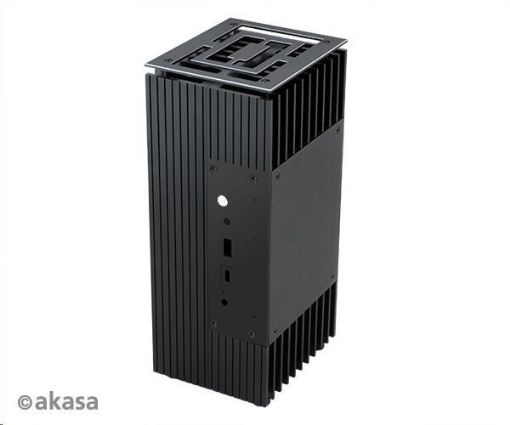 Obrázek AKASA skříň Turing FX, fanless case, černá