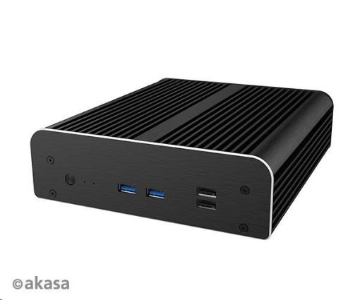 Obrázek AKASA skříň Newton PX, fanless case, černá