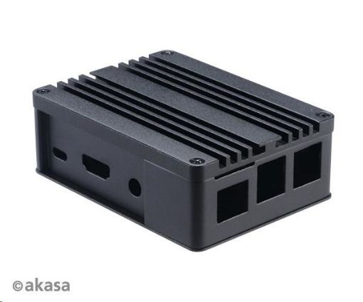 Obrázek AKASA krabička pro Raspberry Pi 3 a Asus Tinker/S, Extended Aluminium, with Thermal Modules (SD Slot concealed)