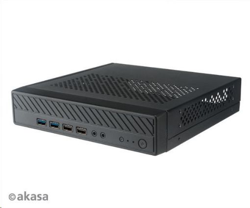 Obrázek AKASA case Cypher MX3, thin mini-ITX (Sub 2L Chassis with 2 x USB 2.0 & 2 x USB 3.0, VESA mountable)