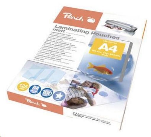 Obrázek Peach Laminating Pouch A4 (216x303mm), 125mic, matt