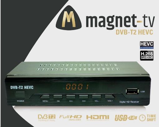 Obrázek MAGNET-TV DVB-T2 HEVC (H.265) CZ DVB-T2