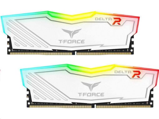 Obrázek DIMM DDR4 8GB 2666MHz, CL15, (KIT 2x4GB), T-FORCE DELTA RGB (White)