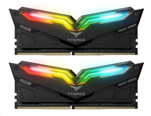 Obrázek DIMM DDR4 16GB 4000MHz, CL18, (KIT 2x8GB), T-FORCE Night Hawk RGB (Black)