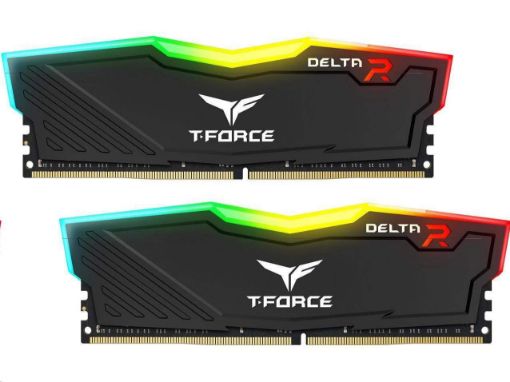 Obrázek DIMM DDR4 8GB 2666MHz, CL15, (KIT 2x4GB), T-FORCE DELTA RGB (Black)