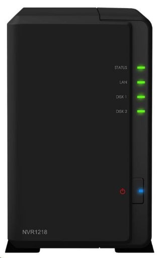 Obrázek Synology NVR1218 (2C/1GHz/1GBRAM/2xSATA/2xUSB2.0/1xUSB3.0/1xeSATA/1xCOM/1xGbE/12kanálů)