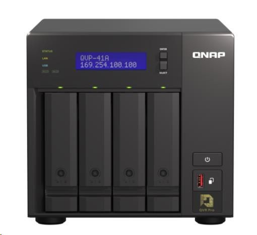 Obrázek QNAP QVP-41A (2C/G5400T/3,1GHz/8GBRAM/4xSATA/2xM.2/1xUSB3.0/4xUSB3.1/1xHDMI/2xGbE/2xPCle/kamery: 8 (max24)