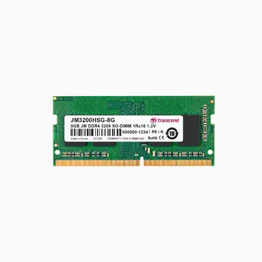 Obrázek SODIMM DDR4 8GB 3200MHz TRANSCEND 1Rx16 1Gx16 CL22 1.2V