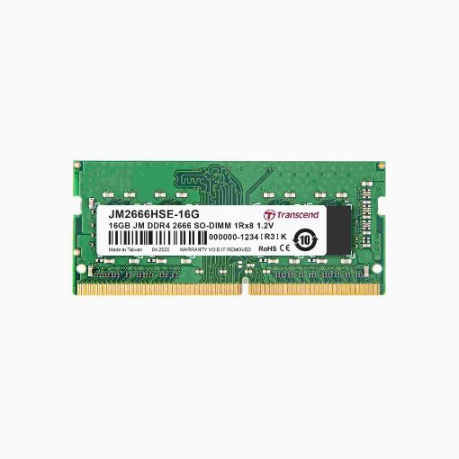 Obrázek SODIMM DDR4 16GB 2666MHz TRANSCEND 1Rx8 2Gx8 CL19 1.2V