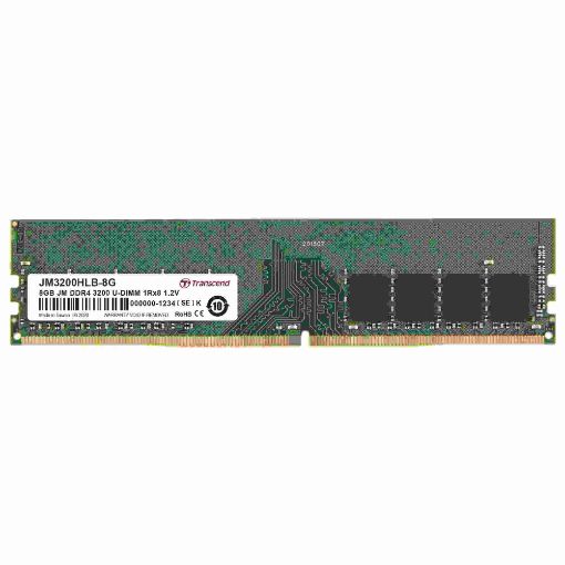 Obrázek DIMM DDR4 8GB 3200Mhz TRANSCEND U-DIMM 1Rx8 1Gx8 CL22 1.2V