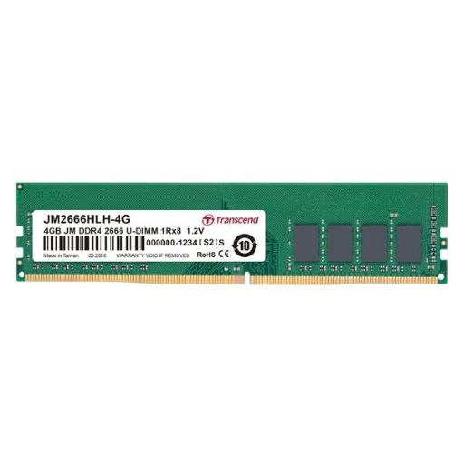 Obrázek DIMM DDR4 4GB 2666MHz TRANSCEND 1Rx8 512Mx8 CL19 1.2V