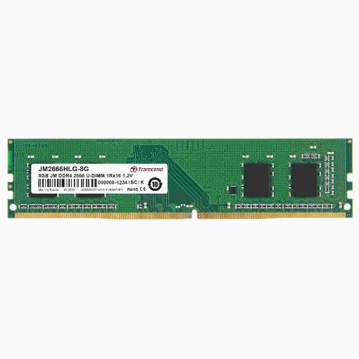 Obrázek DIMM DDR4 8GB 2666MHz TRANSCEND 1Rx16 1Gx16 CL19 1.2V