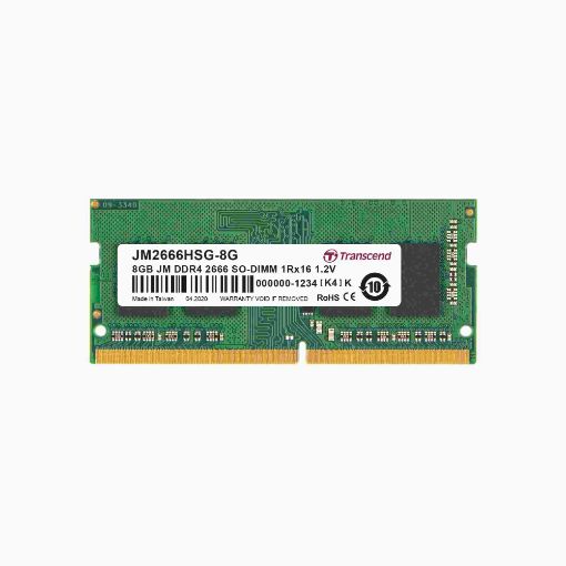 Obrázek SODIMM DDR4 8GB 2666MHz TRANSCEND 1Rx16 1Gx16 CL19 1.2V