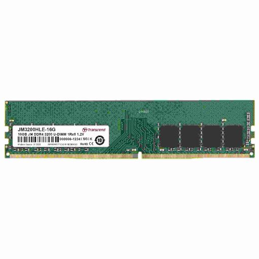 Obrázek DIMM DDR4 16GB 3200Mhz TRANSCEND LONG-DIMM 1Rx8 2Gx8 CL22 1.2V