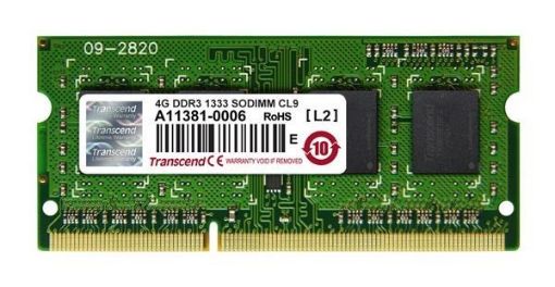 Obrázek SODIMM DDR3 4GB 1600MHz TRANSCEND TS512MSK64V6N 256Mx8 2Rx8
