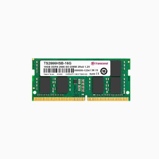 Obrázek SODIMM DDR4 16GB 2666MHz TRANSCEND 2Rx8 1Gx8 CL19 1.2V