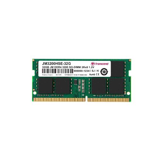 Obrázek SODIMM DDR4 32GB 3200MHz TRANSCEND 2Rx8 2Gx8 CL22 1.2V