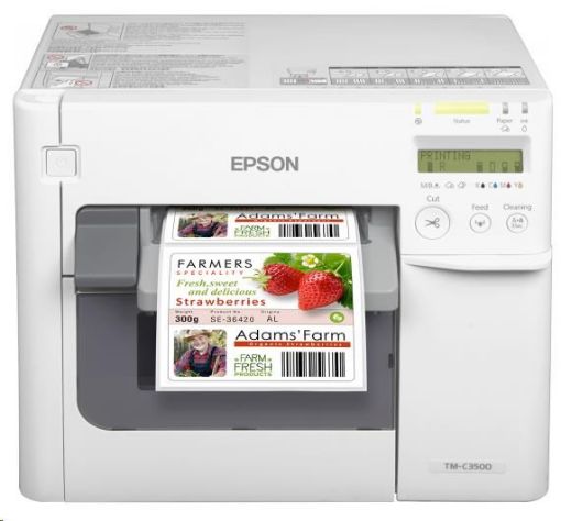 Obrázek Epson ColorWorks C3500 Label Club Bundle 01, cutter, disp., USB, Ethernet, NiceLabel, white