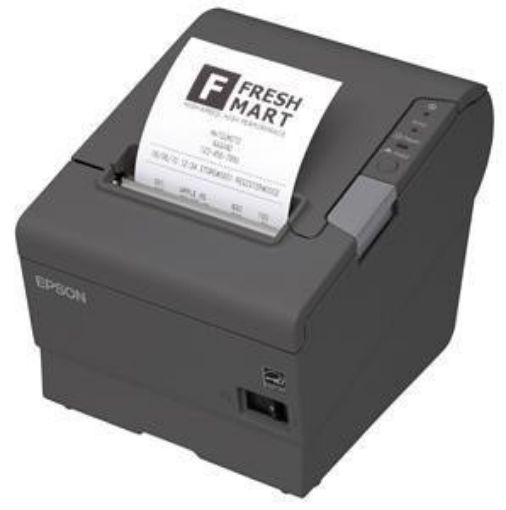 Obrázek EPSON TM-T88VI pokladní tiskárna, RS232/USB/LAN, buzzer, černá, se zdrojem