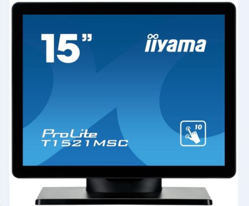 Obrázek Iiyama dotykový monitor ProLite T1521MSC, 38.1 cm (15''), CAP 10-touch, black