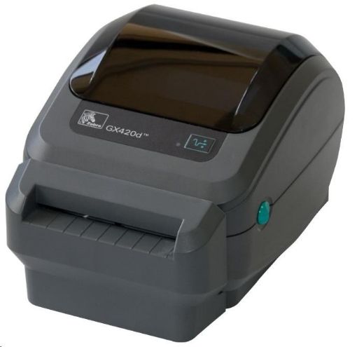 Obrázek Zebra DT tiskárna GX420D, 203DPI, EPL2, ZPL II, USB, RS232, LAN, odlepovač (PEELER)