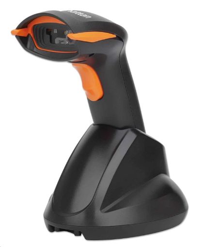 Obrázek MANHATTAN Barcode Scanner BT Scanner and Cradle Black USB HID, black, Retail Box