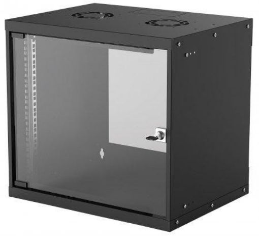 Obrázek Intellinet 19" BASIC rozvaděč 9U/400mm, černý, rozložený flatpack