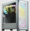 Obrázek CORSAIR case 4000D AIRFLOW, Mid-Tower, ATX Case, průhledná bočnice, bez zdroje, bílá