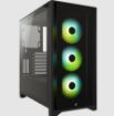 Obrázek CORSAIR case iCUE 4000X RGB, Mid-Tower, ATX Case, RGB, průhledná bočnice, bez zdroje, černá