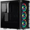 Obrázek CORSAIR case iCUE 465X RGB, Mid-Tower, ATX Smart Case, RGB, průhledná bočnice, bez zdroje, černá