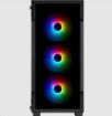 Obrázek CORSAIR case iCUE 220T RGB, Mid-Tower, Smart Case, RGB, průhledná bočnice, bez zdroje, černá