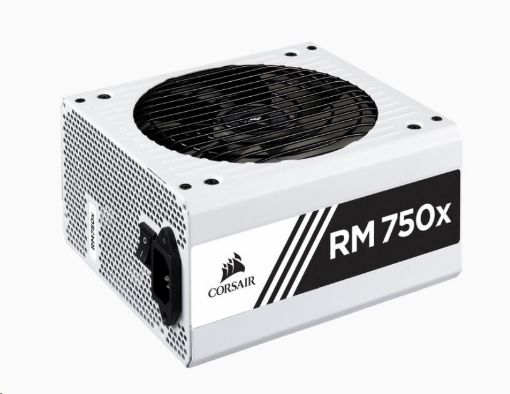 Obrázek CORSAIR zdroj, RM750x 80+ Gold, 135mm ventilátor (ATX, 750W), modulární PSU, bílá